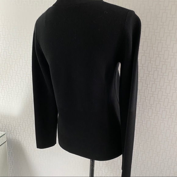 COS Black Long Sleeve Wool Blend Top - Picture 7 of 10